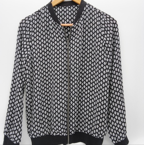 George Jackets & Blazers - George Black and White Patterned Jacket Vintage 90's